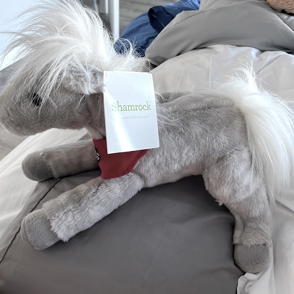 Shamrock a legendary Wells Fargo plush pony